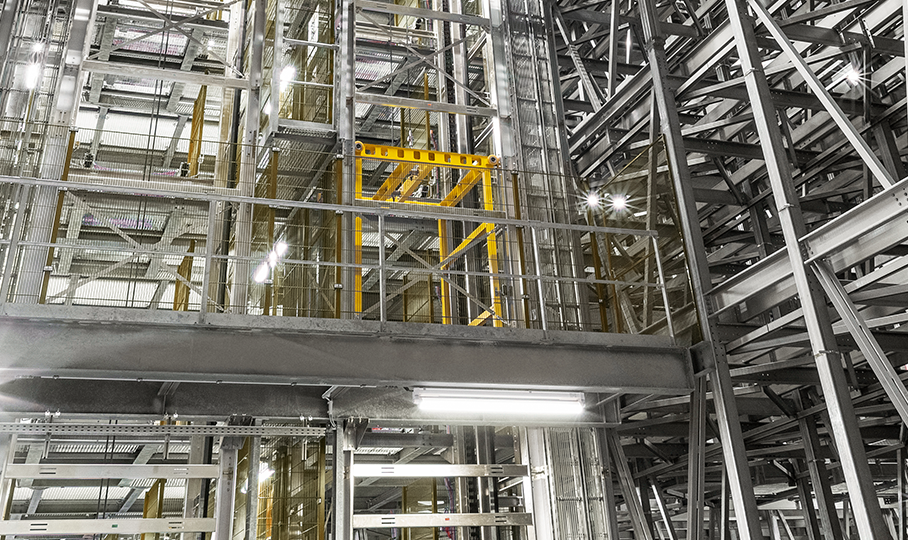 Fördertechnik Vertikalförderer DAMBACH Lagersysteme